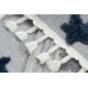 Tappeto YOYO GD75 grigio / bianco - Stelle, cerchi per bambini, strutturali, sensoriali Frange 