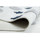 Tappeto YOYO GD75 bianco / grigio - Stelle, cerchi per bambini, strutturali, sensoriali Frange 