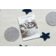 Tappeto YOYO GD75 bianco / grigio - Stelle, cerchi per bambini, strutturali, sensoriali Frange 