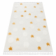 Tappeto YOYO GD75 bianco / arancio - Stelle, cerchi per bambini, strutturali, sensoriali Frange 