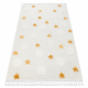 Tepih YOYO GD75 bijelo / narančasto - Zvijezde, krugovi za djecu, strukturalni, senzorne Rese