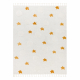 Koberec YOYO GD75 biele / oranžová - Hviezdy, kruhy pre deti, štrukturálny, senzorický Strapce