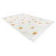Tappeto YOYO GD75 bianco / arancio - Stelle, cerchi per bambini, strutturali, sensoriali Frange 
