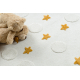 Teppe YOYO GD75 hvit / oransje - Stjerner, sirkler for barn, strukturelle, sensoriske, frynser