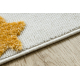 Tappeto YOYO GD75 bianco / arancio - Stelle, cerchi per bambini, strutturali, sensoriali Frange 