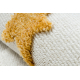 Tappeto YOYO GD75 bianco / arancio - Stelle, cerchi per bambini, strutturali, sensoriali Frange 