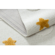 Tappeto YOYO GD75 bianco / arancio - Stelle, cerchi per bambini, strutturali, sensoriali Frange 