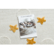 Tapis YOYO GD75 blanc / orange - étoiles, cercles en peluche pour enfants, structurelles et sensorielles Franges