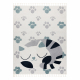 Covor YOYO GD59 alb / gri - Kitty pentru copii, structural, senzorial Franjuri