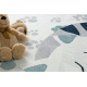 Tappeto YOYO GD59 bianco / grigio - Gattino per bambini, strutturali, sensoriali Frange 