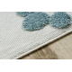 Tappeto YOYO GD59 bianco / grigio - Gattino per bambini, strutturali, sensoriali Frange 