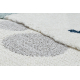 Teppich YOYO GD59 weiß / grau - Kätzchen für Kinder, strukturell, sensorische Fransen