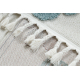 Tapete YOYO GD59 branco / cinza - Gatinha de pelúcia para crianças, estrutural, sensorial Franjas