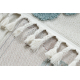 Tappeto YOYO GD59 bianco / grigio - Gattino per bambini, strutturali, sensoriali Frange 