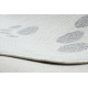 Tapis YOYO GD59 blanc / gris - Minou en peluche pour enfants, structurelles et sensorielles Franges
