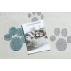 Tappeto YOYO GD59 bianco / grigio - Gattino per bambini, strutturali, sensoriali Frange 