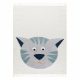 Tappeto YOYO GD80 bianco / grigio - Tigre per bambini, strutturali, sensoriali Frange 