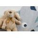 Teppich YOYO GD80 weiß / grau - Tiger für Kinder, strukturell, sensorische Fransen