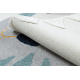 Tappeto YOYO GD80 bianco / grigio - Tigre per bambini, strutturali, sensoriali Frange 