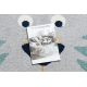Dywan YOYO GD80 biały / szary - Tygrysek dla dzieci, strukturalny, sensoryczny Frędzle 