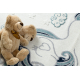 Teppich YOYO GD49 weiß / grau - Einhorn für Kinder, strukturell, sensorische Fransen
