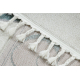 Covor YOYO GD49 alb / gri - Inorog pentru copii, structural, senzorial Franjuri