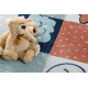 Tappeto YOYO GD52 grigio / giallo - Stelle, nuvole, patchwork per bambini, strutturali, sensoriali Frange 
