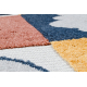 Tappeto YOYO GD52 grigio / giallo - Stelle, nuvole, patchwork per bambini, strutturali, sensoriali Frange 