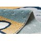 Tappeto YOYO GD52 grigio / giallo - Stelle, nuvole, patchwork per bambini, strutturali, sensoriali Frange 