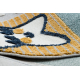 Tappeto YOYO GD52 grigio / giallo - Stelle, nuvole, patchwork per bambini, strutturali, sensoriali Frange 
