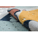 Tappeto YOYO GD52 grigio / giallo - Stelle, nuvole, patchwork per bambini, strutturali, sensoriali Frange 