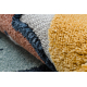 Tappeto YOYO GD52 grigio / giallo - Stelle, nuvole, patchwork per bambini, strutturali, sensoriali Frange 