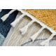 Tappeto YOYO GD52 grigio / giallo - Stelle, nuvole, patchwork per bambini, strutturali, sensoriali Frange 