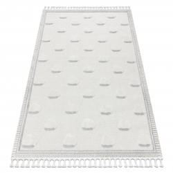 Tappeto YOYO GD62 bianco / grigio - Nuvole per bambini, strutturali, sensoriali Frange 