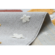 Tappeto YOYO GD55 grigio / blu - Stelle, razzo per bambini, strutturali, sensoriali Frange 