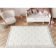 Carpet YOYO GD62 white / grey - Clouds for children, structural, sensory Fringes
