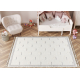 Tappeto YOYO GD62 bianco / grigio - Nuvole per bambini, strutturali, sensoriali Frange 
