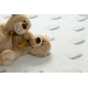 Tappeto YOYO GD62 bianco / grigio - Nuvole per bambini, strutturali, sensoriali Frange 