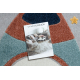 Tappeto YOYO GD55 grigio / blu - Stelle, razzo per bambini, strutturali, sensoriali Frange 