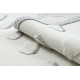 Tappeto YOYO GD62 bianco / grigio - Nuvole per bambini, strutturali, sensoriali Frange 