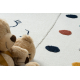 Teppich YOYO GD63 weiß / dunkelblau - Wolke, Tropfen für Kinder, strukturell, sensorische Fransen