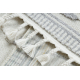 Tappeto YOYO GD62 bianco / grigio - Nuvole per bambini, strutturali, sensoriali Frange 