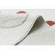 Tappeto YOYO GD63 bianco / blu scuro - Nuvola, gocce per bambini, strutturali, sensoriali Frange 