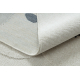 Carpet YOYO GD63 white / navy - Cloud, drops for children, structural, sensory Fringes