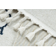 Covor YOYO GD63 alb / albastru inchis - Nor, picături pentru copii, structural, senzorial Franjuri