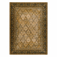 Wool carpet SUPERIOR Grenada Frame, diamonds, oriental - cognac