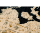 Vlněný koberec SUPERIOR Piemonte Růžice béžový / tmavě modrá 