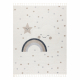 Tapis YOYO EY78 blanc / beige - Nuage, Arc-en-ciel, points en peluche pour enfants, structurelles et sensorielles Franges