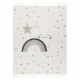 Tappeto YOYO EY78 bianco / beige - Nuvola, Arcobaleno, punti per bambini, strutturali, sensoriali Frange 