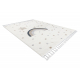 Tappeto YOYO EY78 bianco / beige - Nuvola, Arcobaleno, punti per bambini, strutturali, sensoriali Frange 
